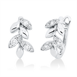 Creolen 18 kt WG, 18 Brill. 0,38 ct, TW-si