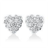 Ohrstecker 18 kt WG, 34 Brill. 0,60 ct, TW-si