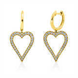 Ohrschmuck 18 kt GG, 64 Brill. 0,67 ct, TW-si