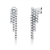 Ohrschmuck 18 kt WG, 54 Brill. 1,38 ct, TW-si