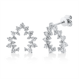 Ohrstecker 18 kt WG, 42 Brill. 0,87 ct, TW-si