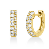 Creolen 18 kt GG, 14 Brill. 0,21 ct, TW-si, 24 Brill. 0,07 ct, TW-si