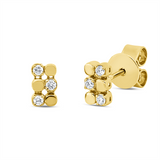Ohrstecker 18 kt GG, 6 Brill. 0,07 ct, TW-si