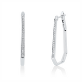 Creolen 18 kt WG, 44 Brill. 0,24 ct, F-vsi