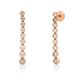 Ohrschmuck 18 kt RG+WG, 18 Brill. 2,11 ct, fancy