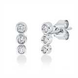 Ohrstecker 18 kt WG, 2 Brill. 0,07 ct, TW-si, 2 Brill. 0,04 ct, TW-si, 2 Brill. 0,08 ct, TW-si