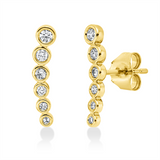 Ohrschmuck 18 kt GG, 8 Brill. 0,16 ct, 4 Dia. 0,03 ct, TW-si