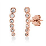 Ohrschmuck 18 kt RG, 8 Brill. 0,16 ct, TW-si, 4 Dia. 0,03 ct, TW-si