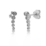 Ohrschmuck 18 kt WG, 8 Brill. 0,17 ct, TW-si, 4 Dia. 0,03 ct, TW-si
