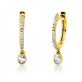 Ohrschmuck 18 kt GG, 32 Brill. 0,13 ct, TW-si, 2 Oval 0,21 ct, TW-si