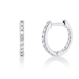 Creolen 18 kt WG, 26 Brill. 0,38 ct, TW-si