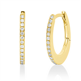 Creolen 18 kt GG, 28 Brill. 0,14 ct, TW-si