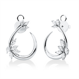 Ohrschmuck 18 kt WG, 6 Nav. 0,33 ct, F-si, 2 Nav. 0,30 ct, F-si, 8 Nav. 0,88 ct, F-si