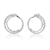 Ohrschmuck 18KW, 2 Brill.0,16ct, 20 Brill.1,44ct, 34 Brill.1,80ct, 24 Brill.0,32ct, 12 Brill.1,30ct, F/TW-si