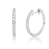 Creolen 18 kt WG, 26 Brill. 0,20 ct, TW-si