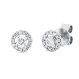 Ohrstecker 18 kt WG, 2 Brill. 0,17 ct, TW-si, 26 Brill. 0,13 ct, J-vsi/si