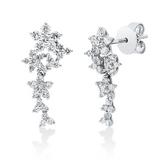 Ohrstecker 18 kt WG, 60 Brill. 0,75 ct, W-pi
