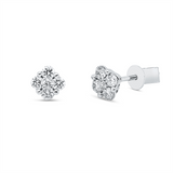 Ohrstecker 18 kt WG, 10 Brill. 0,38 ct, TW-si