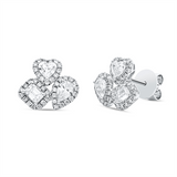 Ohrstecker 18 kt WG, 6 Fant-Schl 1,10 ct, TW-vsi, 82 Brill. 0,40 ct, TW-si