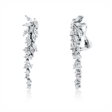 Ohrschmuck 18 kt WG, 22 Nav. 1,13 ct, F-vsi, 22 Brill. 0,57 ct, F-si