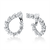 Creolen 18 kt WG, 12 Tropfen 1,16 ct, F-vsi, 6 Tropfen 0,88 ct, F-vsi, 40 Brill. 1,71 ct, F-si