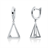 Ohrschmuck 18 kt WG, 2 Brill. 0,02 ct, TW-si