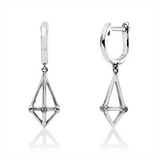 Ohrschmuck 18 kt WG, 8 Brill. 0,03 ct, TW-si