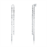 Ohrschmuck 18 kt WG, 34 Bag. 2,73 ct, TW-vsi, 18 Brill. 0,13 ct, TW-vsi