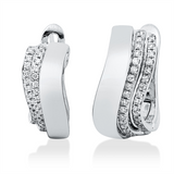 Creolen 18 kt WG, 62 Brill. 0,24 ct, TW-vsi