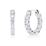 Creolen 18 kt WG, 22 Brill. 0,83 ct, TW-si