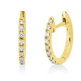 Creolen 18 kt GG, 18 Brill. 0,14 ct, TW-si
