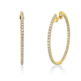 Creolen 18 kt GG, 96 Brill. 0,55 ct, TW-si