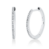 Creolen 14 kt WG, 42 Dia. 0,05 ct, TW-pi