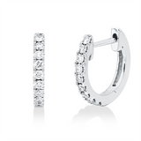 Creolen 18 kt WG, 18 Brill. 0,19 ct, TW-si