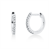 Creolen 14 kt WG, 20 Brill. 0,07 ct, TW-si