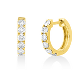 Creolen 18 kt GG, 12 Brill. 0,52 ct, I-si
