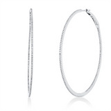 Creolen 18 kt WG, 256 Dia. 0,72 ct, TW-vsi