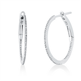 Creolen 18 kt WG, 96 Dia. 0,11 ct, TW-si