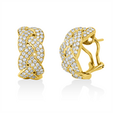 Creolen 18 kt GG, 164 Brill. 1,35 ct, TW-vsi