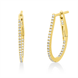 Creolen 18 kt GG, 58 Dia. 0,19 ct, TW-si/pi