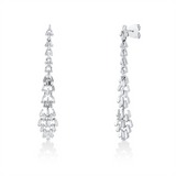 Ohrschmuck 18 kt WG, 88 Trap. 2,81 ct, F-vsi/si