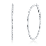 Creolen 18 kt WG, 152 Brill. 0,89 ct, TW-si