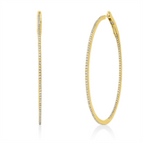 Creolen 18 kt GG, 224 Brill. 0,61 ct, TW-si