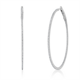 Creolen 18 kt WG, 224 Brill. 0,61 ct, TW-si