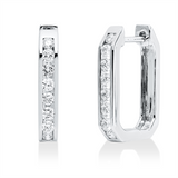 Creolen 18 kt WG, 16 Brill. 0,40 ct, TW-si