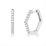 Creolen 18 kt WG, 20 Brill. 0,51 ct, TW-si