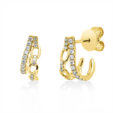 Ohrstecker 18 kt RG, 2 Nav. 0,17 ct, 2 Tropfen 0,12 ct, 2 Princ. 0,27 ct, 20 Brill. 0,27 ct, TW-si