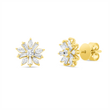 Ohrstecker 18 kt GG, 10 Trap. 0,20 ct, TW-si, 10 Nav. 0,23 ct, TW-si, 2 Brill. 0,09 ct, TW-si