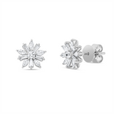 Ohrstecker 18 kt WG, 10 Trap. 0,18 ct, TW-si, 10 Nav. 0,22 ct, TW-si, 2 Brill. 0,09 ct, TW-si
