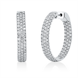 Creolen 18 kt WG, 194 Brill. 3,51 ct, TW-si